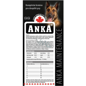 Anka Adult Maintenance Alleinfuttermittel für ausgewachsene Hunde 20 kg