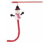 Trixie Weihnachtsspielzeug Schneemann auf Stange für Katzen 31 cm
