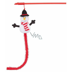 Trixie Weihnachtsspielzeug Schneemann auf Stange für Katzen 31 cm