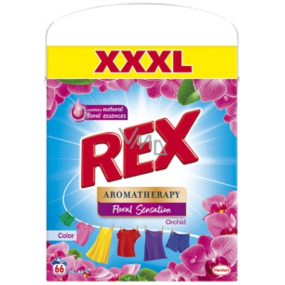 Rex Aromatherapy Orchid & Macadamia Oil Color Waschpulver für Buntwäsche 66 Dosen 3,96 kg