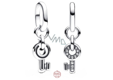 Charm Sterling Silber 925 Schlüsselanhänger - Mini Medaillon, Armband Anhänger Symbol