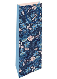 Nekupto Papier Geschenktüte für Flasche 10 x 33 x 8,5 cm Blumenmuster blau