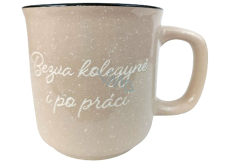 Albi Steingutbecher beige Bezva kolegyně i po práci 400 ml