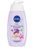 Nivea Kids Magic Beerenduft 3in1 Duschgel + Shampoo + Spülung für Mädchen 500 ml
