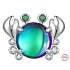 Charme Sterling Silber 925 Krabbe, Perle auf Armband Tier