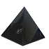 Obsidian schwarz Pyramide Naturstein 2 x 2 x 1,6 cm reinigt - Energie - Harmonie - Emotionen 1 Stück, Rettungsstein