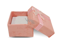 Geschenkbox mit Schmuckschwamm und Schleife rosa 4 x 4 x 2,5 cm 1 Stück