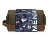 Nivea Men Feel Ready After Shave Balsam 100 ml + Nivea Men Protect & Care Rasiergel 200 ml + Nivea Men Protect & Care Antitranspirant Roll-on 50 ml + Labello Men Active Lippenbalsam 4,8 g + Kosmetiktasche, Kosmetikset für Männer