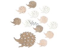 Holz-Igel 4 cm 12 Stück Farbmix