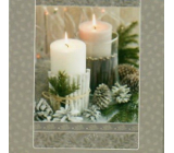 Nekupto Vánoční kartičky na dárky Dvě svíčky 6,5 x 6,5 cm 6 kusů