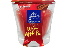 SVÍČKA Glade Warm Apple Pie s vůní červeného jablka a skořice vonná svíčka ve skle, doba hoření až 30 hodin 112 g