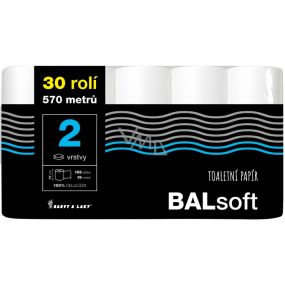 Balsoft toaletní papír 2 vrstvý 19 m 30 kusů
