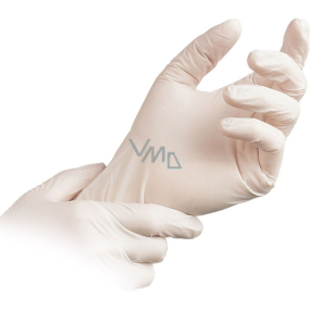 Vulkan Dona Sensitive latexové jednorázové rukavice velikost M, 100 ks Vulkan Dona Sensitive latexové jednorázové rukavice velikost M, 100 ks