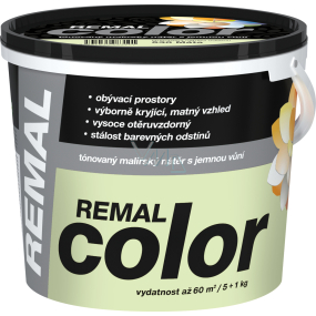 REMAL Color malířská barva na zeď 530 Máta, 5 + 1 kg REMAL Color malířská barva na zeď 530 Máta, 5 + 1 kg