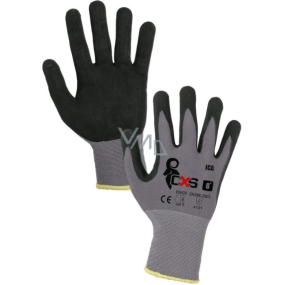 Ica pracovní rukavice, máčené nitrilu šedo-černé, velikost 8, 1 pár Ica pracovní rukavice, máčené nitrilu šedo-černé, velikost 8, 1 pár