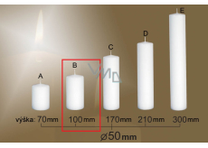 Lima Gastro Kerze weiß Zylinder 50 x 100 mm 1 Stück
