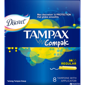 Tampax Compak Regular Damentampons mit 8-teiligem Applikator
