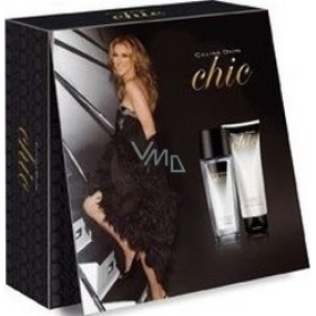 Celine Dion Chic parfümiertes Deodorantglas für Frauen 75 ml + Körperlotion 75 ml, Kosmetikset