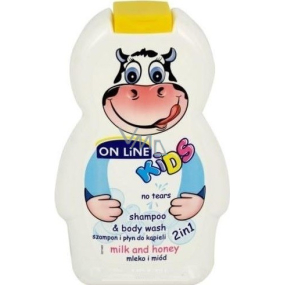 On Line Milk & Med 2 in 1 Duschgel und Haarshampoo für Kinder 250 ml