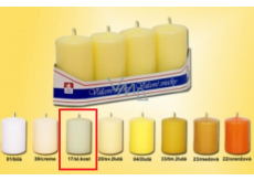 Lima Candle glatt Elfenbein Zylinder 40 x 70 mm 4 Stück