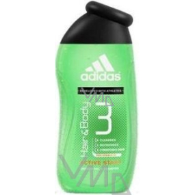 Adidas 3 Active Start Duschgel für Körper und Haare für Männer 400 ml
