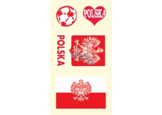 Arch Tattoo Aufkleber für Gesicht und Körper Polen Flagge 1 Motiv