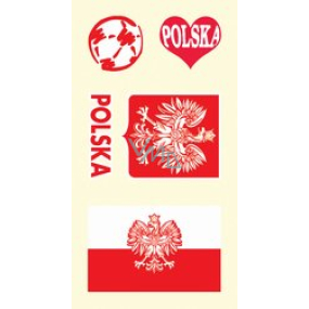 Arch Tattoo Aufkleber für Gesicht und Körper Polen Flagge 1 Motiv