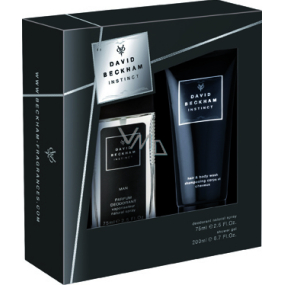 David Beckham Instinct parfümiertes Deodorantglas für Männer 75 ml + Duschgel 200 ml, Kosmetikset