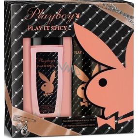 Playboy Play It Würziges parfümiertes Deodorantglas für Frauen 75 ml + Deodorantspray 150 ml, Kosmetikset