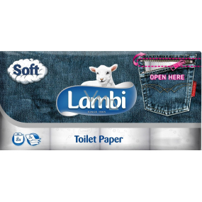 Lambi Weiches Toilettenpapier weiß 3-lagig 150 Stück à 8 Rollen