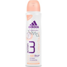 Adidas Action 3 Cotton Touch Antitranspirant Deodorant Spray für Frauen 150 ml