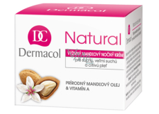 Dermacol Natural Nährende Mandel-Nachtcreme 50 ml für trockene und empfindliche Haut