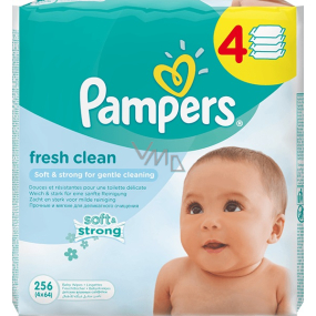 Pampers Fresh Clean Feuchttücher für Kinder 4 x 64 Stück
