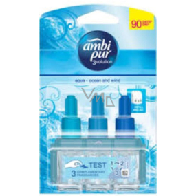 Ambi Pur 3 Volution Aqua Ocean und Wind elektrischer Lufterfrischer 3 x 20 ml nachfüllen