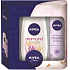 Nivea Double Antitranspirant Spray 150 ml + Diamond Touch Duschgel 250 ml + Creme 30 ml für Frauen Kosmetikset