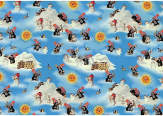 Nekupto Geschenkpapier 70 x 200 cm Weihnachtsmole hellblau 1 Rolle