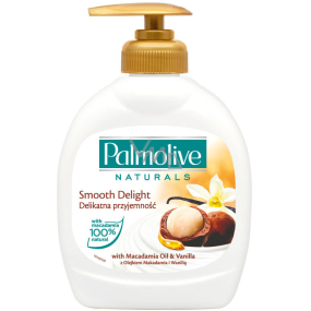 Palmolive Naturals Smooth Delight Macadamiaöl + Vanille-Flüssigseife mit Spender 300 ml