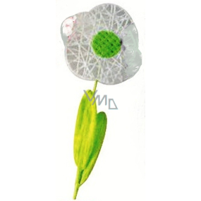 Blume groß weiß verflochten 49 cm