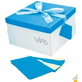 Angel Folding Geschenkbox mit Band blau 25 x 25 x 14,5 cm 1 Stück