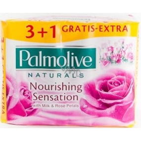 Palmolive Naturals Milch- und Rosenblätter Feste Toilettenseife 4 x 90 g