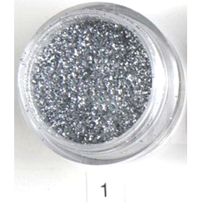 Ocean Crystaline loser Nagellack, Körper, Gesicht 01 Silberglitter 2 g