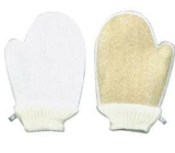 Lufa Cylindrica Massage Waschlappen Handschuhe + Frotteewaschlappen 16 x 24 cm Für Allergiker geeignet 1 Stück