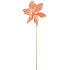Windrad mit Blüten orange 9 cm + Spieße 1 Stück