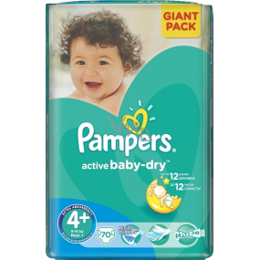 Pampers Active Baby Dry 4+ Maxi Plus 9-16 kg Windelhöschen 70 Stück