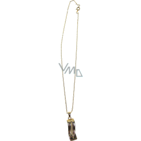 Gold Halskette mit Anhänger 40 cm + Ohrringe 1 Paar