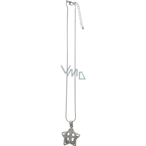 Silberne Halskette mit Stern-Anhänger 41 cm