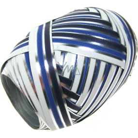 Nekupto Ball Luxus silberweiß und blau Streifen 10 m