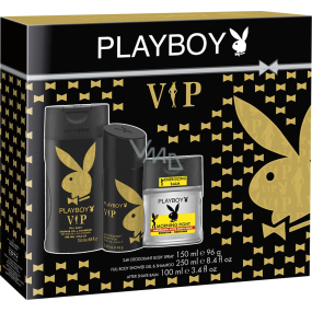 Playboy Vip for Him Deodorant Spray 150 ml + Duschgel 250 ml + Morning Fight nach Rasierbalsam 100 ml, Kosmetikset