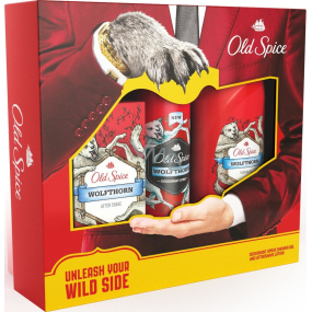 Old Spice Wolfthorn Deodorant Spray 125 ml + Duschgel 250 ml + AS 100 ml Herren Aftershave