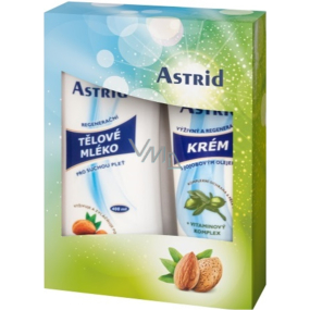 Astrid Regenerierende Körperlotion für trockene Haut 250 ml + pflegende und regenerierende Creme mit Jojobaöl 100 ml, Kosmetikset